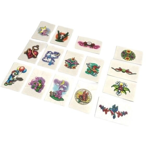 American Traditional Y2K Temporary Tattoo Bundle Early 2000s Festival Party - Picture 3 of 7